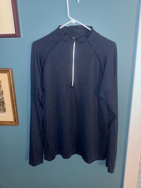 lululemon athletica Men's Long-Sleeve Quarter-Zip Top in Navy